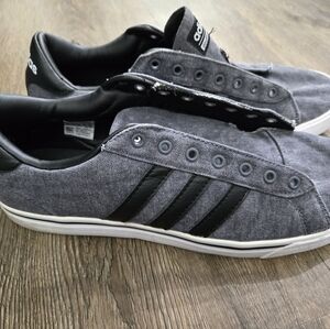Adidas Men's Black and Gray Sneakers